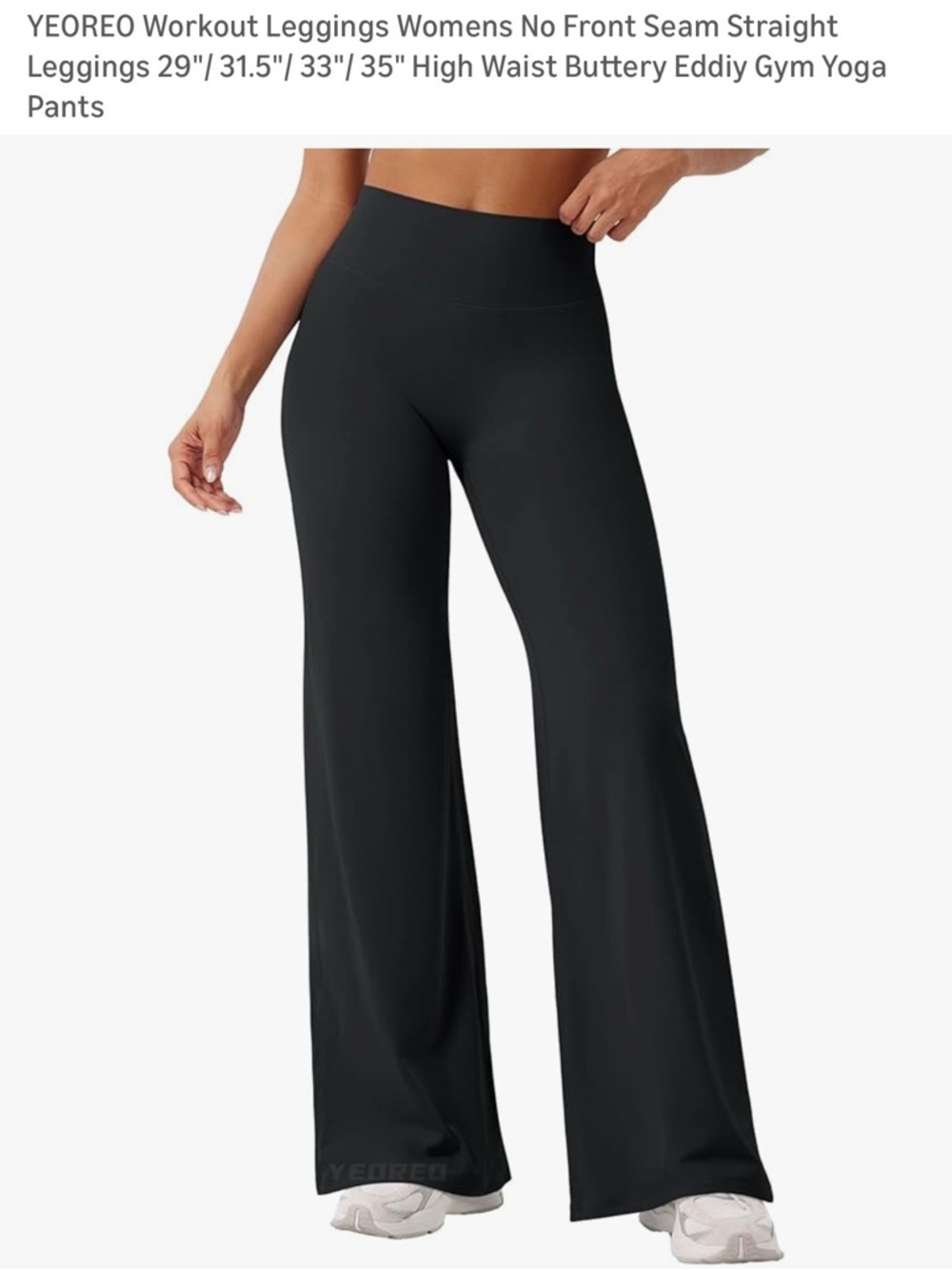 Black High-Waist Flared Yoga Pants